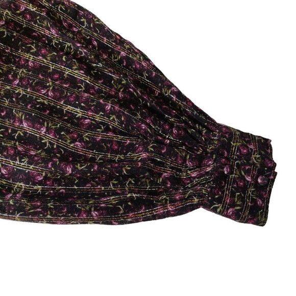 Birgitte Herskind Adeline Dress Size 8 Purple Floral Metallic Threading Accent - Picture 9 of 11